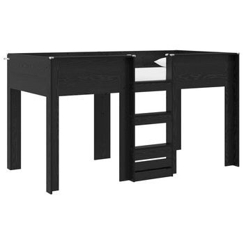 Cama Litera Para Niños Roble Negro 100 X 200 Cm Vidaxl