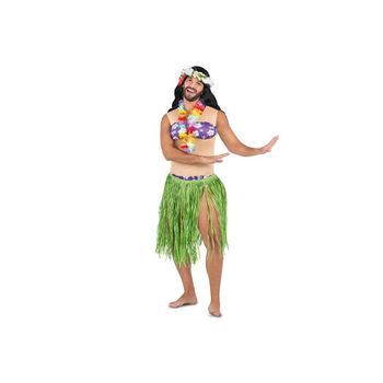 Disfraz Aloha Tocado, Collar, Body Con Relleno Y Falda Talla Única