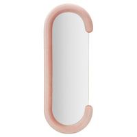 espejo de pared de terciopelo rosa cm 60x7x160
