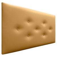 dhome cabecero de polipiel con 3 hileras intercaladas de botones cabezal tapizado cama lujo dorado 90cm