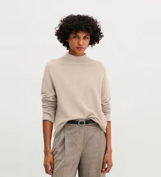 Marc O'Polo para mujer. 5000011956 Jersey relajado sin costuras beige (L), Casual, Algodón