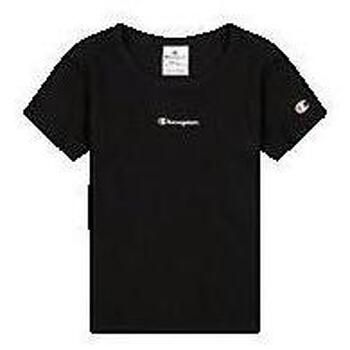 Champion Camiseta T-shirt noir manches courtes col rond para niña