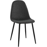 silla de comedor napier tela negro 51x44x88 cm clp