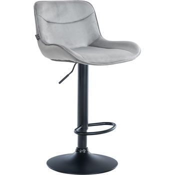 Taburete De Bar Vonore En Terciopelo Gris 51x49x85 Cm Clp