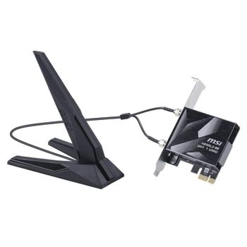 Tarjeta de Red MSI Herald BE9400 PCI Express 5764 Mbit/s Wi-Fi 7 Bluetooth 5.4 Antena Externa