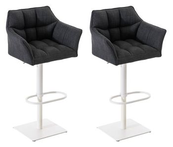 Set de 2 taburetes damaso en tela 64x45x88 cm