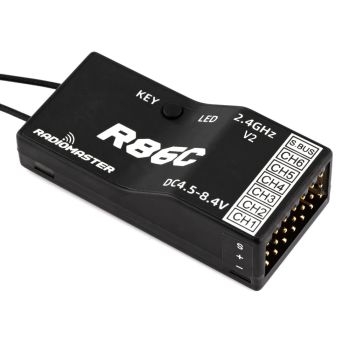 Receptor RC PWM SBUS compatible Radiomaster R86C V2 6CH/8CH para transmisor de radio Radiomaster TX12 T16S