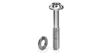 tornillo de pinza de freno m5 torx 25 de titanio de montaje plano con arandela gris absoluteblack