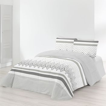 Edredón Sedalina Sherpa Strike 550 Gr/m2 + Funda Cojín 90 Cm Rufino Diaz, Gris