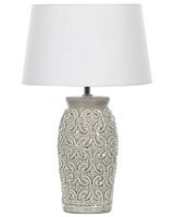 lampara de mesa  ceramica gris