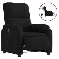 sillon reclinable electrico tela de microfibra negro vidaxl