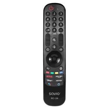 Control remoto universal Savio RC-24 LG Smart cursor y voz negro