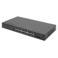 conmutador digitus 24 puertos gigabit poe 370w sfp rack 1u