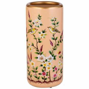 Paraguero De Ceramica  Beige, D22x45h Cm