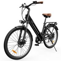 bicicleta electrica iscooter ucitys bateria de 36 v y 13 ah 26r para ciudad aplicacion inteligente negra