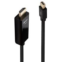 Cable HDMI tipo A (EstÃ¡ndar), Lindy 36928, 3 m, Mini DisplayPort, Macho, Macho, 3840 x 2160 Pixeles