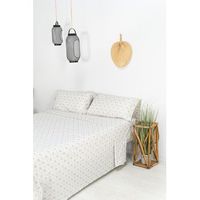 juego sabanas estampadas rustico -  cama 200 2 funda almohada 45x110