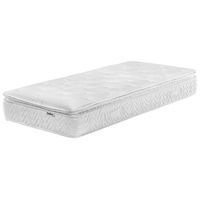 colchon de muelles embolsados tejido de bambu blanco 90 x 200 cm 5 zonas medio firme funda extraible luxus