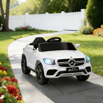 Coche Eléctrico Para Niños Con Licencia Mercedes-benz Blanco Aiyaplay