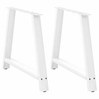 patas para mesa de comedor en forma de a 2 unidades color blanco 100 x 72-73 cm acero vidaxl