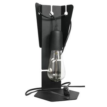 Lámpara de mesa negro acero alt. 31 cm