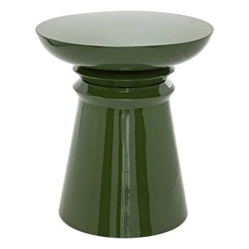 Jaya Tótem De Metal Verde Mesa Auxiliar D38cm