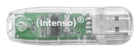 memoria 32 gb removible intenso usb 20 rainbow transparente