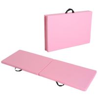 homcom colchoneta de gimnasia plegable colchoneta fitness de 5 cm antideslizante 180x60x5 cm rosa   aosom espana