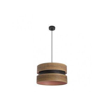Colgante Colet 1xe27 Negro/madera Oscura Regx40x40 Cm
