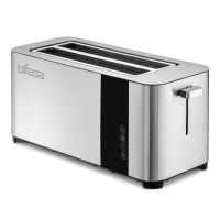 ufesa duo plus delux tostadora con dos ranuras largas y pantalla digital lcd acero inoxidable