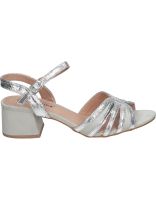 sandalias con tacon plateadas polka 203 37