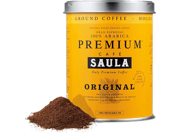 Café molido - Saula Gran Espresso Premium Original, Arábica, Intenso, 250g, Colombia