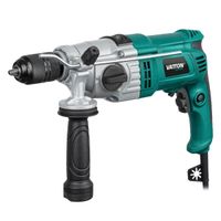 taladro percutor vatton con potencia motor 1050w - maletin de pvc  mango auxiliar multiposicion  varilla de profundidad