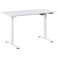 escritorio de altura regulable electrico blanco 120 x 60 cm recubrimiento grifton