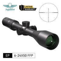 aquilifer 6-24x50 rifle scope ffp ed glass zero stop 11 iluminacion para caza de larga distancia