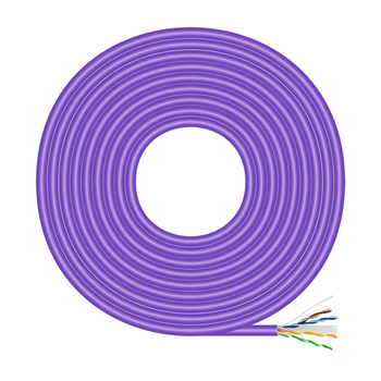AISENS Cable de Red RJ45 LSZH Cat 6 UTP Rigido AWG23 CCA Aleacion Violeta 305M