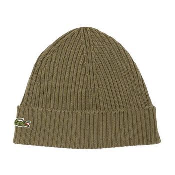 Gorro Lacoste Lana Verde Kaki