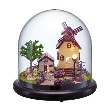 Colección Juntos Alrededor, Provenza. Maqueta 3d Realista Con Gran Detalle, Cubierta Antipolvo Y Luces Led. 14x14x13,7 Cm. Color: Multicolor