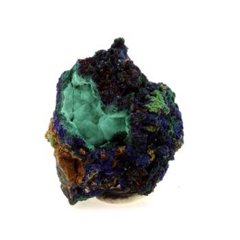 Azurita - Pierre Natural De Francia, Chessy -les -mines - Propiedades De Cristal Azul Multicolor, Curación Y Meditación | 62.64 Ct - Certificado De