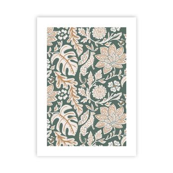 Póster impreso con estampado tropical, sin marco