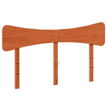 Cabecero Cama Mueble De Dormitorio De Cama Madera Maciza De Pino Cera 150 Cm Marrón M02_0005743