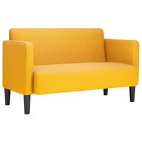 sofa loveseat amarillo claro 109 cm tejido de pana vidaxl