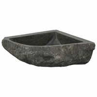 lavabo gris 30-37 x 30-37 x 12 cm piedra del rio vidaxl