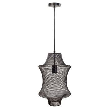 Lámpara De Techo De Metal Negra 29x29x40/120