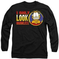 garfield camiseta manga larga i only look harmless para mujer