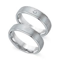alianzas oro blanco 18 quilates con diamante