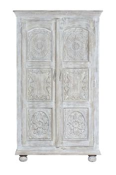 Armario madera de mango blanco envejecido 2 metros
