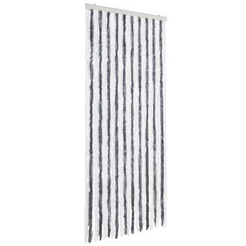 Cortina Mosquitera | Mosquitera Gris Y Blanco Chenilla 90x220 Cm