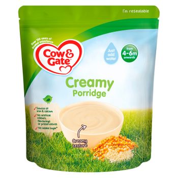 Cow & Gate Creamy Porridge Baby Cereal 4-6+ Months