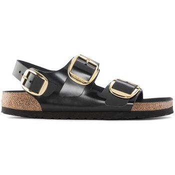 BIRKENSTOCK Sandalias milano_big_buckle_high_shine_black para mujer